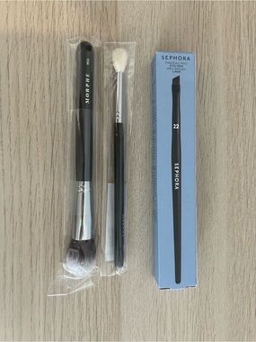 3 brand new brushes Morphe & Sephora Black Makeup Brush Set